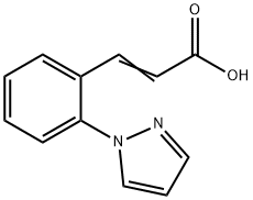 3-[2-(1H-pyrazol-1-yl)phenyl]prop-2-enoic acid, 1158094-31-5, 结构式