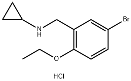 N-[(5-bromo-2-ethoxyphenyl)methyl]cyclopropanamine hydrochloride Structure