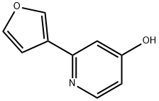 4-Hydroxy-2-(3-furyl)pyridine 化学構造式