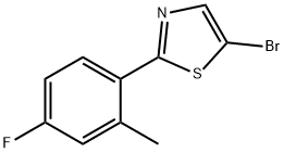 5-Bromo-2-(4-fluoro-2-methylphenyl)thiazole Structure