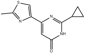 4-Hydroxy-6-(2-methyl-4-thiazolyl)-2-cyclopropylpyrimidine Structure