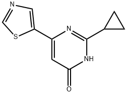 4-Hydroxy-6-(5-thiazolyl)-2-cyclopropylpyrimidine Structure