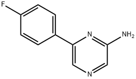 2-Amino-6-(4-fluorophenyl)pyrazine,1159815-52-7,结构式