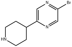 2-Bromo-5-(piperidin-4-yl)pyrazine 结构式