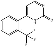 2-Hydroxy-4-(2-trifluoromethylphenyl)pyrimidine 化学構造式