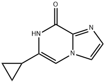 8-Hydroxy-6-(cyclopropyl)imidazo[1,2-a]pyrazine 化学構造式