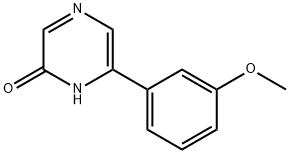 2-Hydroxy-6-(3-methoxyphenyl)pyrazine 化学構造式