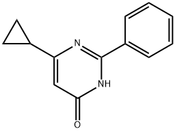 4-Hydroxy-2-phenyl-6-cyclopropylpyrimidine 化学構造式