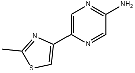 2-Amino-5-(2-methyl-4-thiazolyl)pyrazine 化学構造式