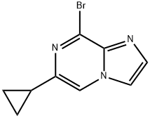 8-Bromo-6-(cyclopropyl)imidazo[1,2-a]pyrazine 化学構造式