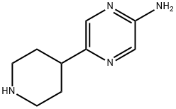 2-Amino-5-(piperidin-4-yl)pyrazine, 1159822-15-7, 结构式