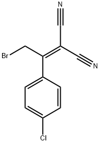 Propanedinitrile, 2-[2-bromo-1-(4-chlorophenyl)ethylidene]- Structure