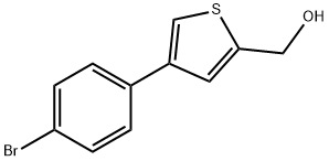 (4-(4-bromophenyl)thiophen-2-yl)methanol 化学構造式