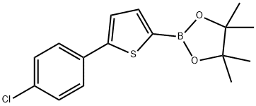 5-(4-Chlorophenyl)thiophene-2-boronic acid pinacol ester 化学構造式