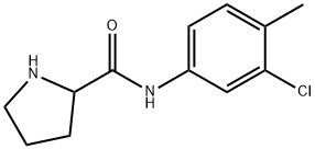 N-(3-chloro-4-methylphenyl)pyrrolidine-2-carboxamide 化学構造式