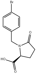 1-[(4-bromophenyl)methyl]-5-oxopyrrolidine-2-carboxylic acid 结构式