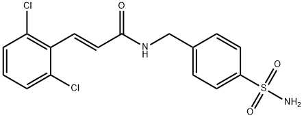 N-[4-(aminosulfonyl)benzyl]-3-(2,6-dichlorophenyl)acrylamide 结构式