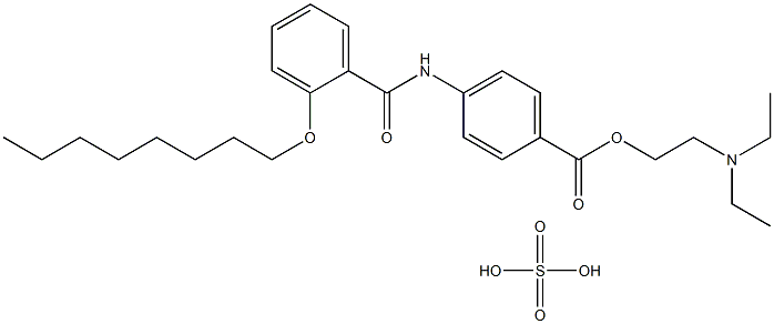 2-(diethylamino)ethyl 4-(2-(octyloxy)benzamido)benzoate sulfate 化学構造式