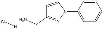 (1-苯基-1H-吡唑-3-基)甲胺盐酸盐 结构式