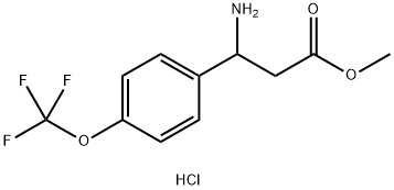 methyl 3-amino-3-[4-(trifluoromethoxy)phenyl]propanoate hydrochloride Struktur