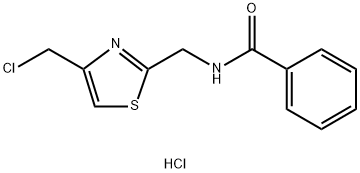 N-{[4-(CHLOROMETHYL)-1,3-THIAZOL-2-YL]METHYL}BENZAMIDE HYDROCHLORIDE Struktur