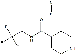 N-(2,2,2-trifluoroethyl)piperidine-4-carboxamide hydrochloride Struktur