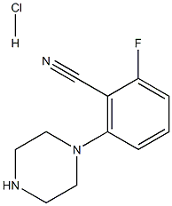 2-fluoro-6-piperazin-1-ylbenzonitrile hydrochloride Struktur