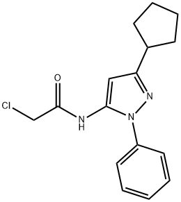 2-氯-N-(3-环戊基-1-苯基-1H-吡唑-5-基)乙酰胺,1173245-30-1,结构式