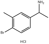 1-(4-溴-3-甲基苯基)乙胺盐酸,117520-24-8,结构式