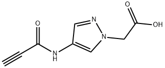 2-(4-propiolamido-1H-pyrazol-1-yl)acetic acid Structure