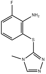 2-fluoro-6-[(4-methyl-4H-1,2,4-triazol-3-yl)sulfanyl]aniline Structure