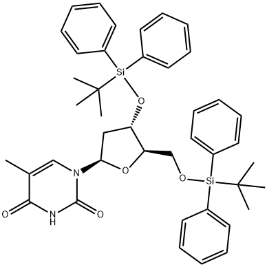 3',5'-Bis-O-(t-butyldiphenylsilyl)thymidine Struktur