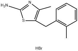 4-methyl-5-[(2-methylphenyl)methyl]-1,3-thiazol-2-amine hydrobromide Structure