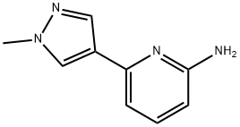 6-(1-甲基-1H-吡唑-4-基)吡啶-2-胺,1183196-80-6,结构式