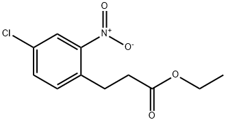 Ethyl 3-(4-Chloro-2-nitrophenyl)propanoate 化学構造式