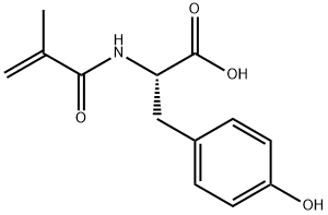 (S)-3-(4-hydroxyphenyl)-2-methacrylamidopropanoic acid 化学構造式