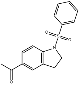 1-(1-Benzenesulfonyl-2,3-dihydro-1H-indol-5-yl)-ethanone Structure