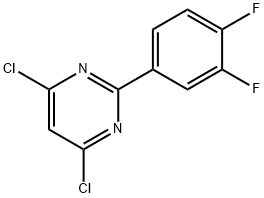 4,6-Dichloro-2-(3,4-difluorophenyl)pyrimidine Struktur