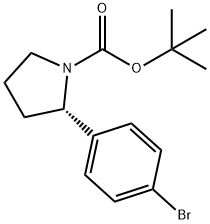 (S)-tert-butyl 2-(4-bromophenyl)pyrrolidine-1-carboxylate Struktur