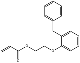 2-propenoic acid,2-[2-(phenylmethyl)phenoxy]ethylester Struktur