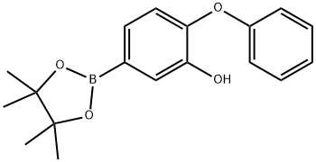 Phenol, 2-phenoxy-5-(4,4,5,5-tetramethyl-1,3,2-dioxaborolan-2-yl)- 化学構造式