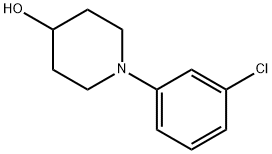 1-(3-chlorophenyl)piperidin-4-ol 化学構造式