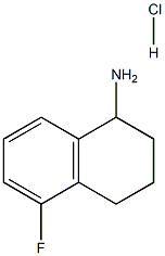 5-FLUORO-1,2,3,4-TETRAHYDRONAPHTHALEN-1-AMINE HYDROCHLORIDE 结构式