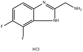 (4,5-difluoro-1H-1,3-benzodiazol-2-yl)methanamine dihydrochloride 化学構造式