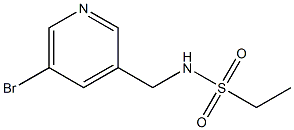 N-((5-bromopyridin-3-yl)methyl)ethanesulfonamide 化学構造式