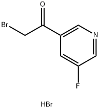2-溴-1-(5-氟吡啶-3-基)乙烷-1-酮氢溴酸盐,1203709-19-6,结构式