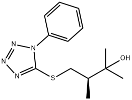 (3R)-2,3-Dimethyl-4-(1-phenyl-1H-tetrazol-5-ylsulfanyl)-butan-2-ol,1206201-11-7,结构式
