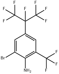 2-溴-4-(全氟丙烷-2-基)-6-(三氟甲基)苯胺 结构式