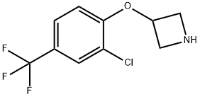 3-[2-chloro-4-(trifluoromethyl)phenoxy]azetidine 化学構造式