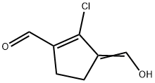 (3Z)-2-chloro-3-(hydroxymethylidene)cyclopent-1-ene-1-carbaldehyde 结构式